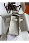 Hermes Kelly Pochette Handmade Bag In Pearl Grey Ostrich Leather  Replica