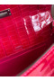 Hermes Kelly Pochette Handmade Bag In Rose Extreme Shiny Alligator Leather  Replica