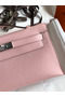 Hermes Kelly Pochette Handmade Bag In Rose Sakura Swift Calfskin  Replica