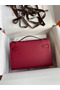 Hermes Kelly Pochette Handmade Bag In Ruby Epsom Calfskin  Replica