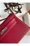 Hermes Kelly Pochette Handmade Bag In Ruby Epsom Calfskin  Replica