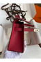 Hermes Kelly Pochette Handmade Bag In Ruby Epsom Calfskin  Replica