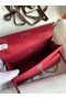Hermes Kelly Pochette Handmade Bag In Ruby Epsom Calfskin  Replica