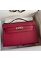 Hermes Kelly Pochette Handmade Bag In Ruby Epsom Calfskin  Replica
