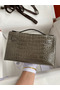 Hermes Kelly Pochette Handmade Bag In Taupe Shiny Alligator Leather  Replica