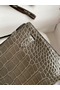 Hermes Kelly Pochette Handmade Bag In Taupe Shiny Alligator Leather  Replica