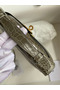 Hermes Kelly Pochette Handmade Bag In Taupe Shiny Alligator Leather  Replica