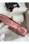 Hermes Kelly Pochette Handmade Bag In Terre Cuite Ostrich Leather  Replica