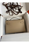 Hermes Kelly Pochette Handmade Bag In Trench Epsom Calfskin  Replica