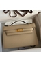 Hermes Kelly Pochette Handmade Bag In Trench Epsom Calfskin  Replica