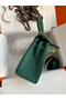 Hermes Kelly Retourne 25 Handmade Bag In Blue Paon Clemence Leather  Replica