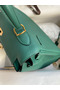 Hermes Kelly Retourne 25 Handmade Bag In Blue Paon Clemence Leather  Replica