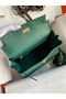 Hermes Kelly Retourne 25 Handmade Bag In Blue Paon Clemence Leather  Replica