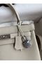 Hermes Kelly Retourne 25 Handmade Bag In Craie Clemence Leather  Replica
