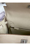 Hermes Kelly Retourne 25 Handmade Bag In Craie Clemence Leather  Replica
