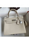 Hermes Kelly Retourne 25 Handmade Bag In Craie Clemence Leather  Replica