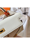 Hermes Kelly Retourne 25 Handmade Bag In Craie Swift Calfskin  Replica