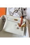 Hermes Kelly Retourne 25 Handmade Bag In Craie Swift Calfskin  Replica