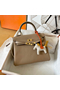 Hermes Kelly Retourne 25 Handmade Bag In Grey Swift Calfskin  Replica