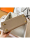 Hermes Kelly Retourne 25 Handmade Bag In Grey Swift Calfskin  Replica