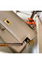 Hermes Kelly Retourne 25 Handmade Bag In Grey Swift Calfskin  Replica