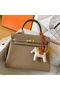 Hermes Kelly Retourne 25 Handmade Bag In Grey Swift Calfskin  Replica