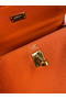 Hermes Kelly Retourne 25 Handmade Bag In Orange Clemence Leather  Replica