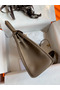 Hermes Kelly Retourne 25 Handmade Bag In Taupe Clemence Leather  Replica