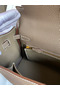 Hermes Kelly Retourne 25 Handmade Bag In Taupe Clemence Leather  Replica