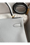 Hermes Kelly Retourne 28 Handmade Bag In Blue Glacier Clemence Leather  Replica