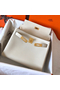 Hermes Kelly Retourne 28 Handmade Bag In Craie Clemence Leather  Replica