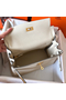 Hermes Kelly Retourne 28 Handmade Bag In Craie Clemence Leather  Replica