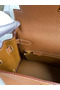Hermes Kelly Retourne 28 Handmade Bag In Gold Clemence Leather  Replica