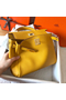 Hermes Kelly Retourne 28 Handmade Bag In Jaune Ambre Clemence Leather  Replica
