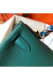 Hermes Kelly Retourne 28 Handmade Bag In Malachite Clemence Leather  Replica