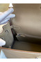 Hermes Kelly Retourne 32 Handmade Bag In Taupe Clemence Leather  Replica