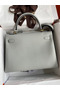 Hermes Kelly Retourne 32cm Handmade Bag In Blue Glacier Swift Calfskin  Replica