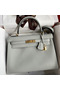 Hermes Kelly Retourne 32cm Handmade Bag In Blue Glacier Swift Calfskin  Replica