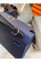 Hermes Kelly Sellier 25 Bicolor Bag in Blue Saphir and Blue France Epsom Calfskin  Replica