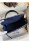 Hermes Kelly Sellier 25 Bicolor Bag in Blue Saphir and Blue France Epsom Calfskin  Replica