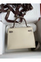 Hermes Kelly Sellier 25 Bicolor Bag in Craie and Gris Asphalt Epsom Calfskin  Replica