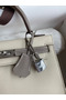 Hermes Kelly Sellier 25 Bicolor Bag in Craie and Gris Asphalt Epsom Calfskin  Replica