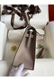 Hermes Kelly Sellier 25 Bicolor Bag in Craie and Gris Asphalt Epsom Calfskin  Replica