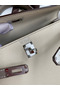 Hermes Kelly Sellier 25 Bicolor Bag in Craie and Gris Asphalt Epsom Calfskin  Replica