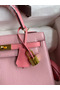 Hermes Kelly Sellier 25 Bicolor Bag in Rose Confetti and Lipstick Mysore Goatskin  Replica