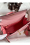 Hermes Kelly Sellier 25 Bicolor Bag in Rose Confetti and Lipstick Mysore Goatskin  Replica