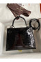 Hermes Kelly Sellier 25 Diamond Bag In Black Crocodile Niloticus Shiny Skin  Replica