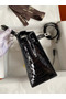 Hermes Kelly Sellier 25 Diamond Bag In Black Crocodile Niloticus Shiny Skin  Replica