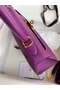 Hermes Kelly Sellier 25 Handmade Bag In Anemone Epsom Calfskin  Replica