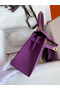 Hermes Kelly Sellier 25 Handmade Bag In Anemone Epsom Calfskin  Replica